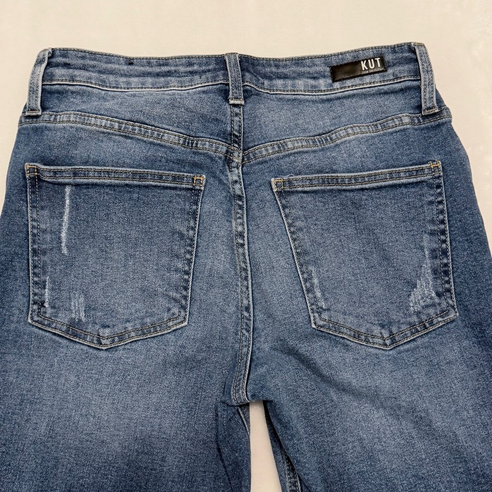 KUT from the Kloth Rachael High Rise Mom Jeans Distressed Crop | Size 6 | NWOT - Picture 6 of 10